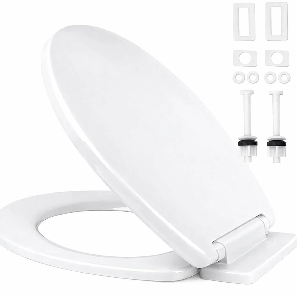 RAM White Soft Close Toilet Seat with Quick Release Easy Clean