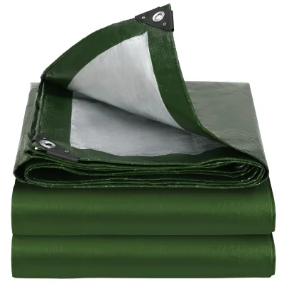 Velway 3m x 4m 250gsm Heavy Duty Waterproof Tarp Cover Tarpaulin Green