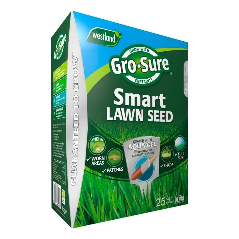 Gro-Sure Aqua Gel Coated Smart Grass Lawn Seed 1kg (25m²)